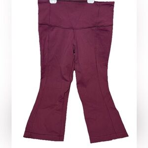 Lululemon Groove Flare Crop Leggings Size 8 Plum No Flaws